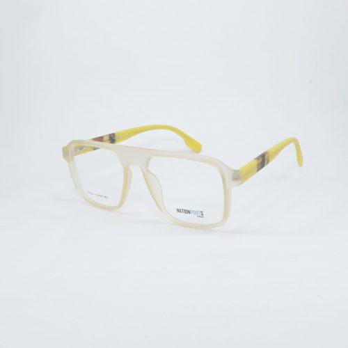 Nation Ports Men Square Yellow Full Frame Eyeglasses TR6601